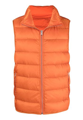 Ten C high-neck quilted gilet - Orange