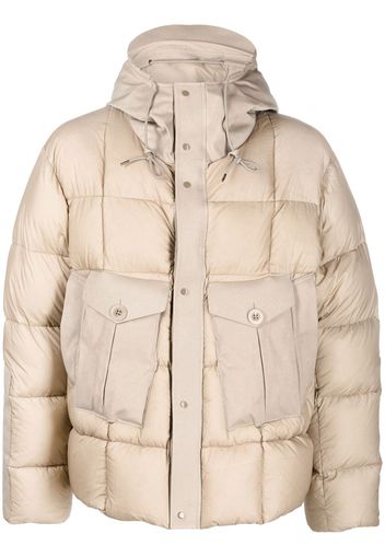 Ten C hooded padded jacket - Neutrals