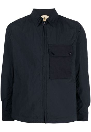 Ten C zipped-up chest-pocket jacket - Blue