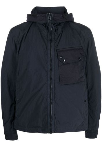 Ten C zipped-up chest-pocket jacket - Blue