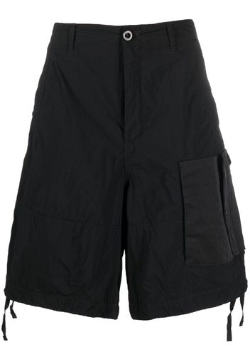 Ten C drawstring cotton cargo shorts - Black