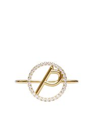 The Alkemistry 18kt Yellow Gold Love Letter X Hoop Earring in