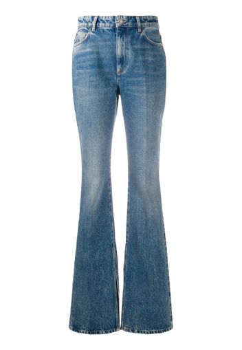 high-waisted bootcut jeans