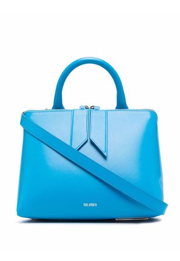 The Attico Monday triangle leather tote bag - Blue