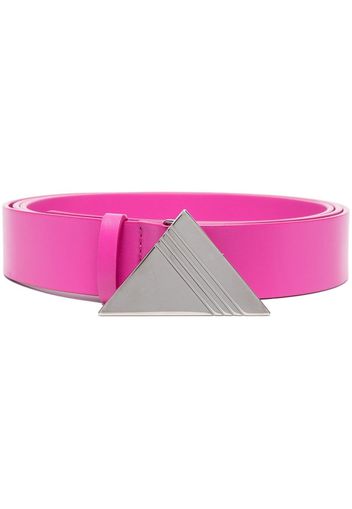 The Attico logo-plaque leather belt - Pink