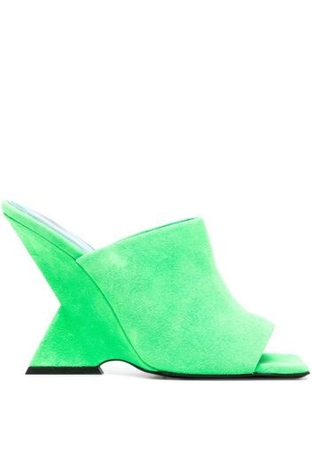 The Attico Cheope 105mm square-toe mules - Green