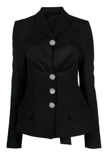 The Attico Gwenda single-breasted blazer - Black