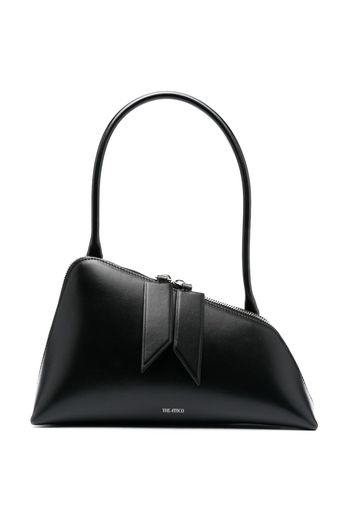 The Attico Sunrise leather shoulder bag - Black