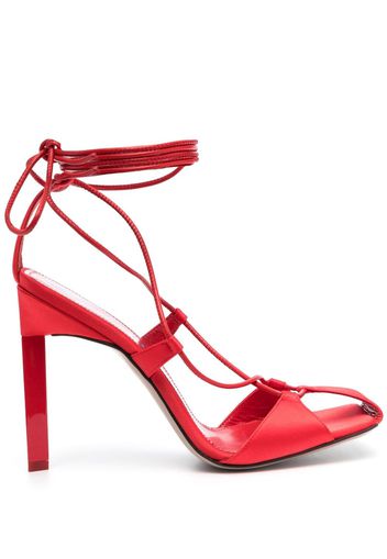 The Attico Adele 105mm lace-up sandals - Red