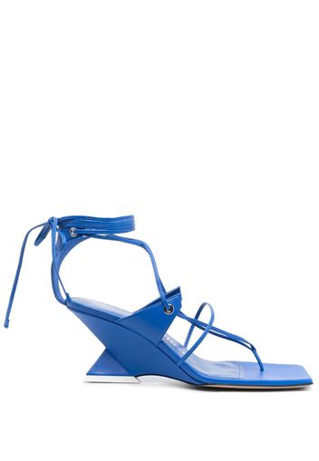 The Attico Cheope 80mm lace-up sandals - Blue