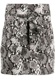 snakeskin print mini skirt