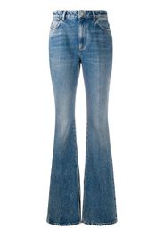 high-waisted bootcut jeans