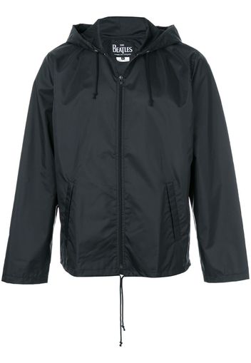 zipped hooded jacket