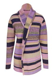 The Elder Statesman Stripe Italy cashmere smoking jacket - Pink