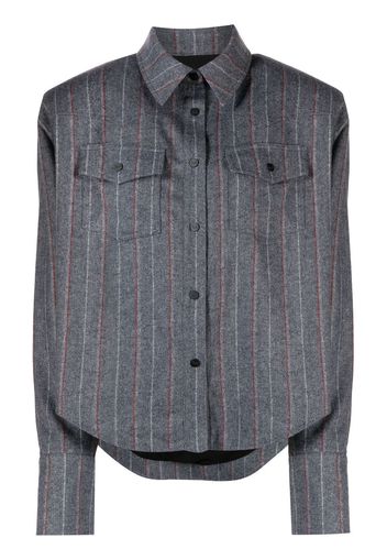 The Mannei pinstripe button-up shirt - Grey