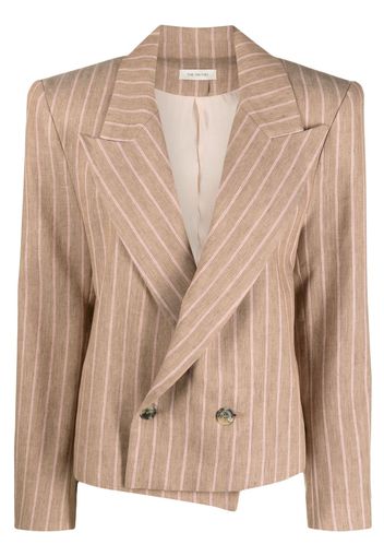 The Mannei Misos double-breasted linen blazer - Brown