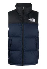 The North Face logo-embroidered padded gilet - Blue