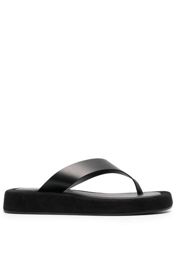 The Row thong-strap slip-on sandals - Black