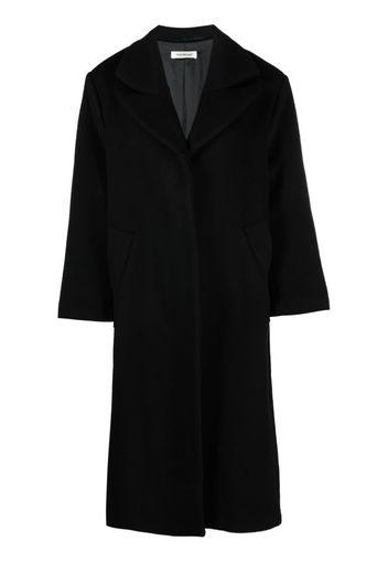 There Was One single-breasted virgin wool-blend coat - Black