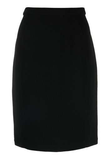 Thierry Mugler Pre-Owned knee-length straight skirt - Black