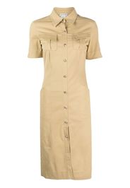 Thierry Mugler Pre-Owned cotton shirt dress - Neutrals