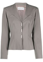 Thierry Mugler Pre-Owned bustier design V-neck jacket - Grey