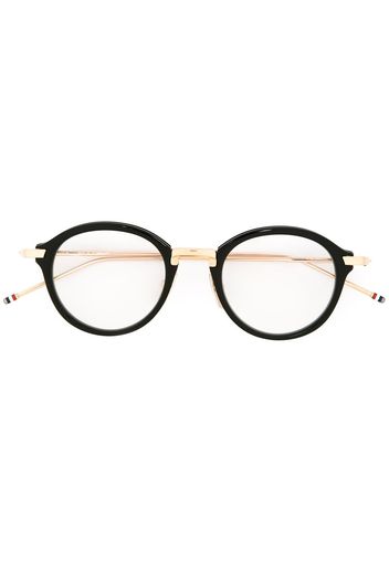 Thom Browne Eyewear Round Black Shiny Optical Glasses