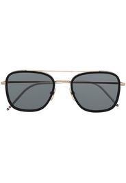 Thom Browne Eyewear pilot-frame titanium sunglasses - 005 MULTICOLORED