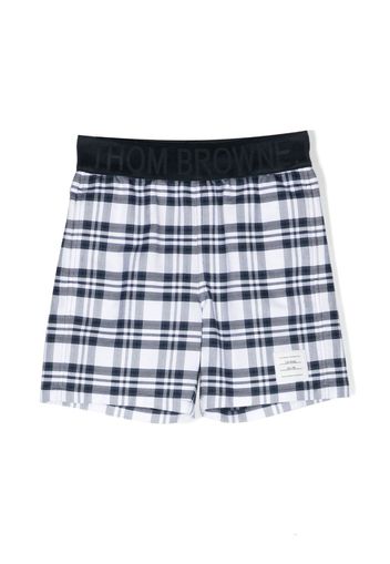 Thom Browne Kids twill cotton shorts - Blue