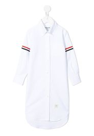 Thom Browne Kids Oxford grosgrain armband shirtdress - White