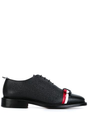 Thom Browne Wholecut tricolour bow shoe - Blue