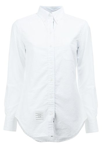 Thom Browne Classic Long Sleeve Button Down Shirt In White Oxford