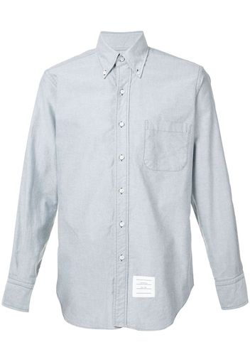 Thom Browne Grosgrain Placket Oxford Shirt - Blue