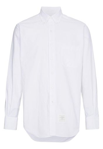 Thom Browne Grosgrain Placket Oxford Shirt - White