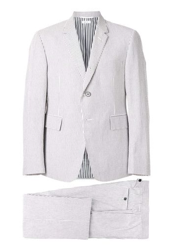 Thom Browne Seersucker Suit With Tie - Grey