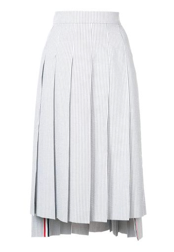 Thom Browne Seersucker Pleated Skirt - Grey