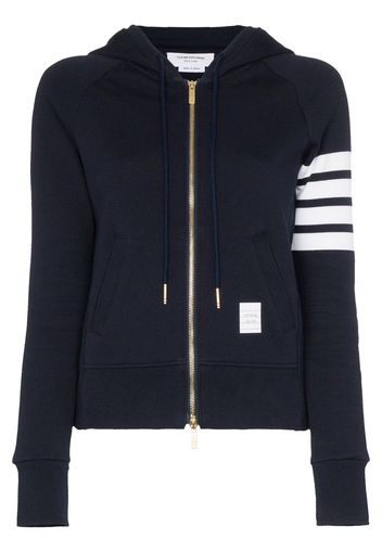 Thom Browne Zipped stripe hoodie - Blue