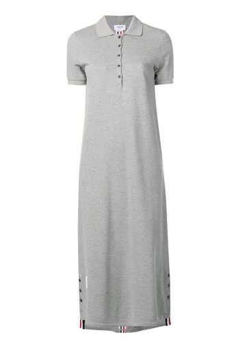 Center-Back Stripe Long Polo Dress