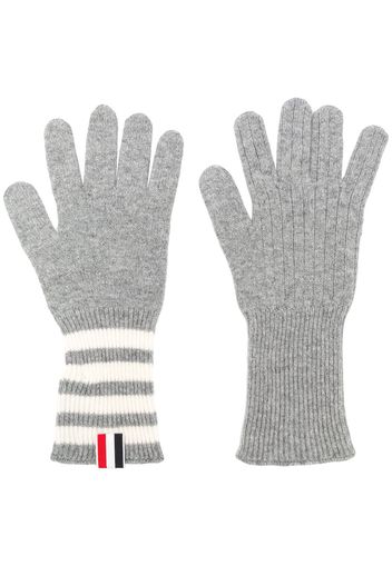 Thom Browne 4-bar Cashmere Gloves - Grey