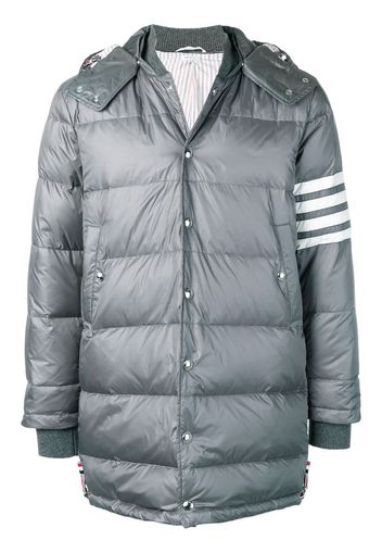 Thom Browne 4-bar Matte Nylon Coat - Grey