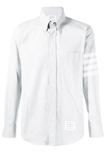 Thom Browne 4-bar Solid Rwb Stripe Shirt - Grey