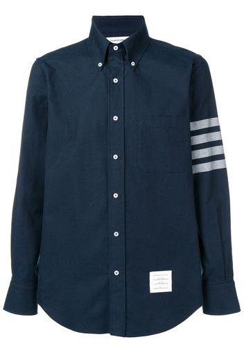 Thom Browne 4-bar Solid Rwb Stripe Shirt - Blue