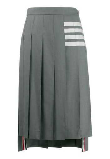 4-Bar Engineered Below-Knee Pleated Skirt