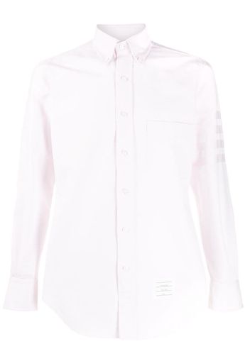 satin 4-Bar motif shirt