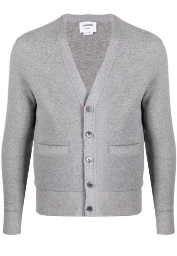 cashmere pique cardigan