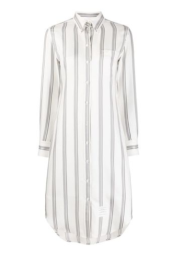 stripe-pattern shirt dress