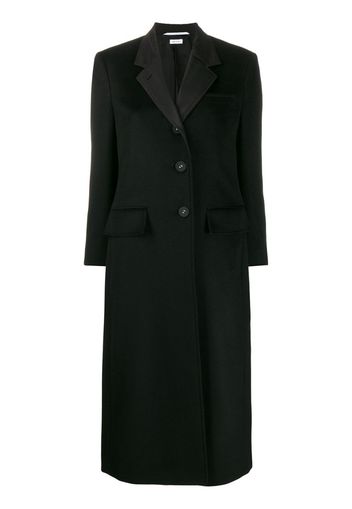 single-breasted mid-length coat