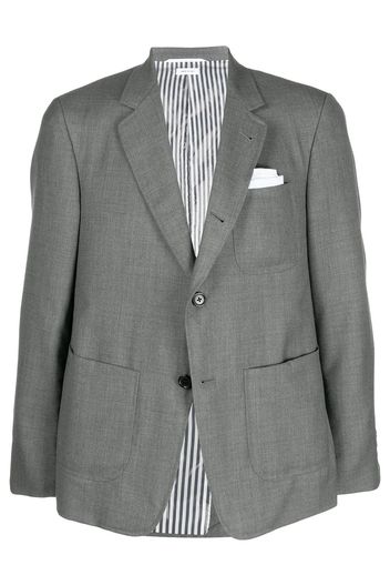 Thom Browne patch pocket twill blazer - Grey