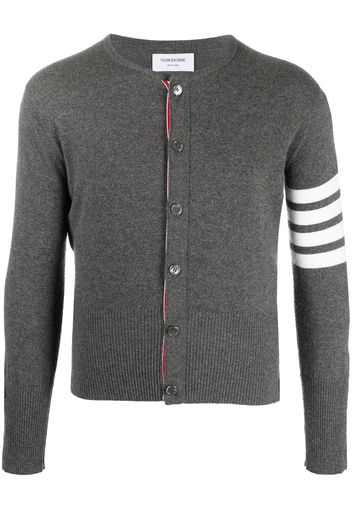 Thom Browne 4-Bar crew neck cardigan - Grey