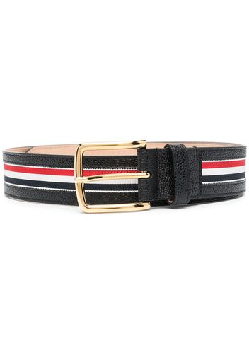 Thom Browne RWB stripe belt - Black